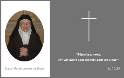 Retour à Dieu de soeur Marie-Louise